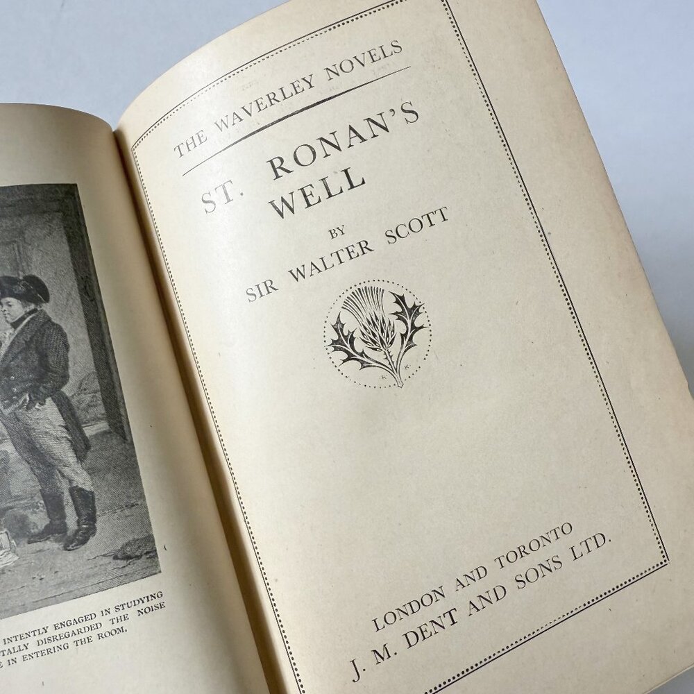 St. Ronan's Well by Sir Walter Scott Antique Hardcover